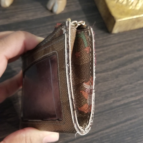 Coach Mini Skinny Card Holder Key Chain Party Animal Print - Picture 10 of 11